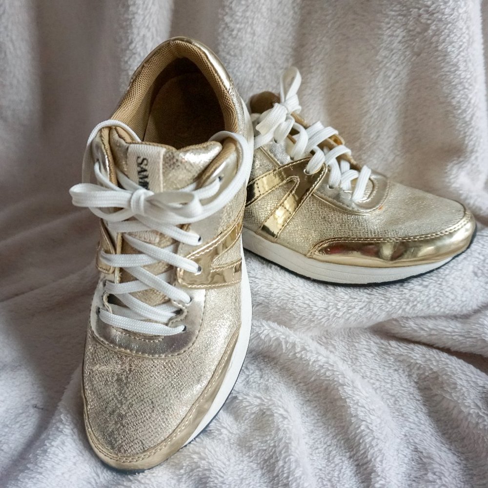 Sam & Libby Gold Snake Skin Sneaker